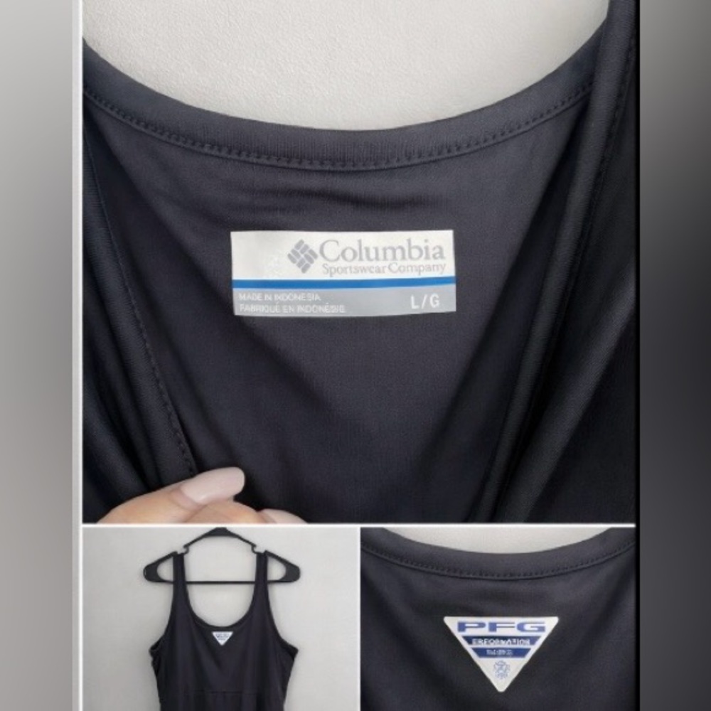 Columbia PFG Black Sleeveless Dress Size L Performance Fishing Gear - Picture 2 of 2